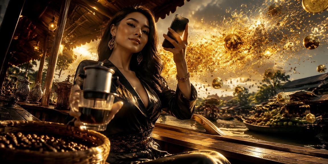 Người dùng truy cập sảnh casino trên điện thoại bên tách cà phê Cần Thơ