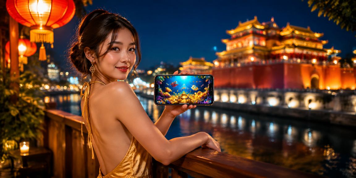 Người chơi trải nghiệm casino trực tuyến trên điện thoại tại Hội An về đêm